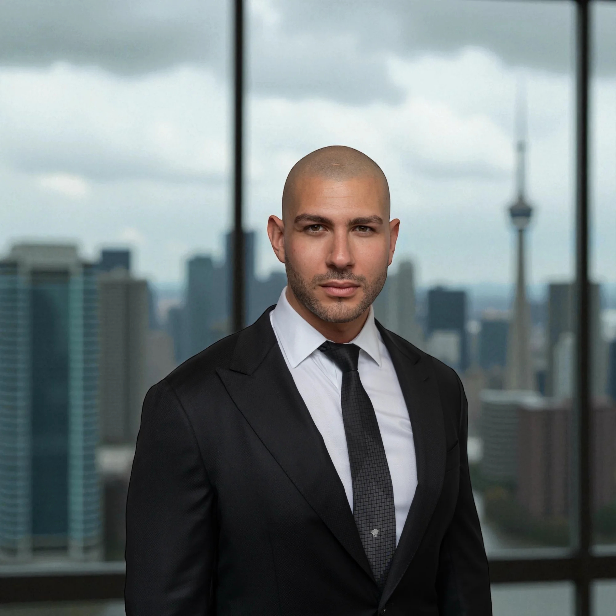 Nathan Levinson with Toronto skyline