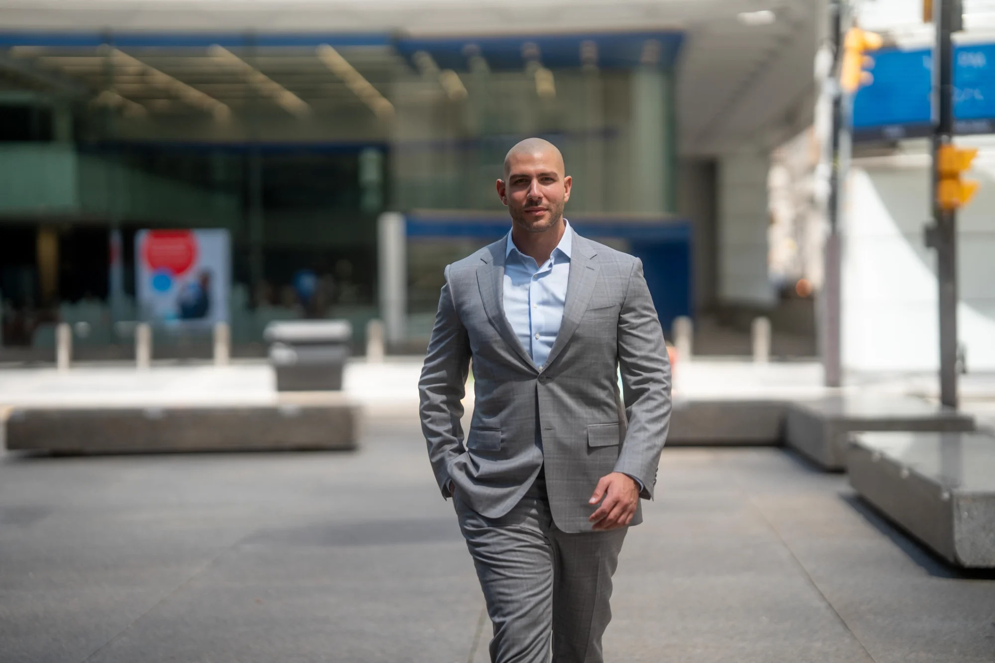 Nathan Levinson walking in downtown Toronto