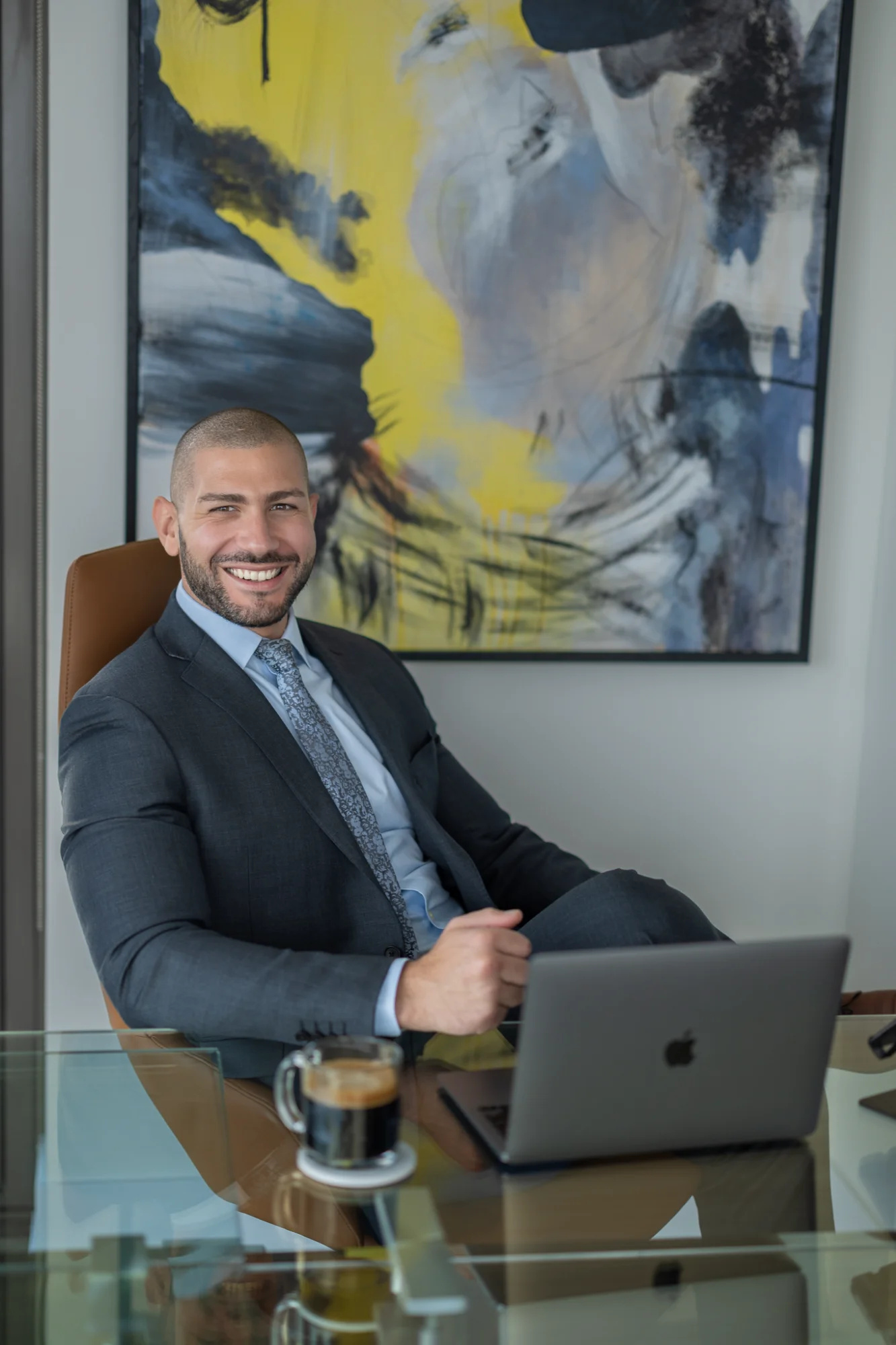 Nathan Levinson in his Royal York Property Management office
